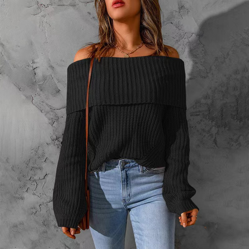 Damer Off-Shoulder Stickad Tröja Mirla-Eva Jonsson