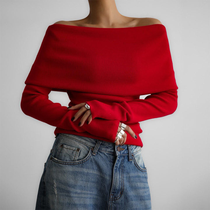 Damer Off-Shoulder Stickad Tröja Mirla-Eva Jonsson