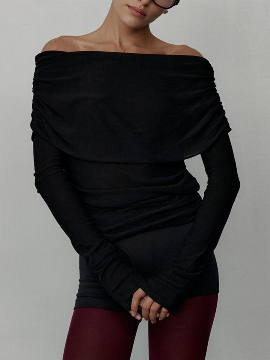 Damer Off-Shoulder Stickad topp med elegant skärning Mirla-Eva Jonsson