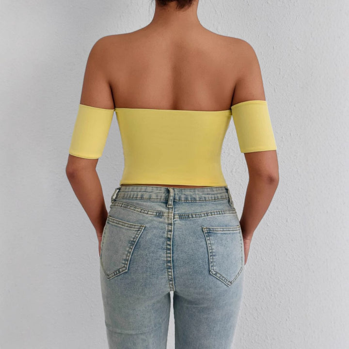 Damer Off-Shoulder Top med figursydd skärning Mirla-Eva Jonsson