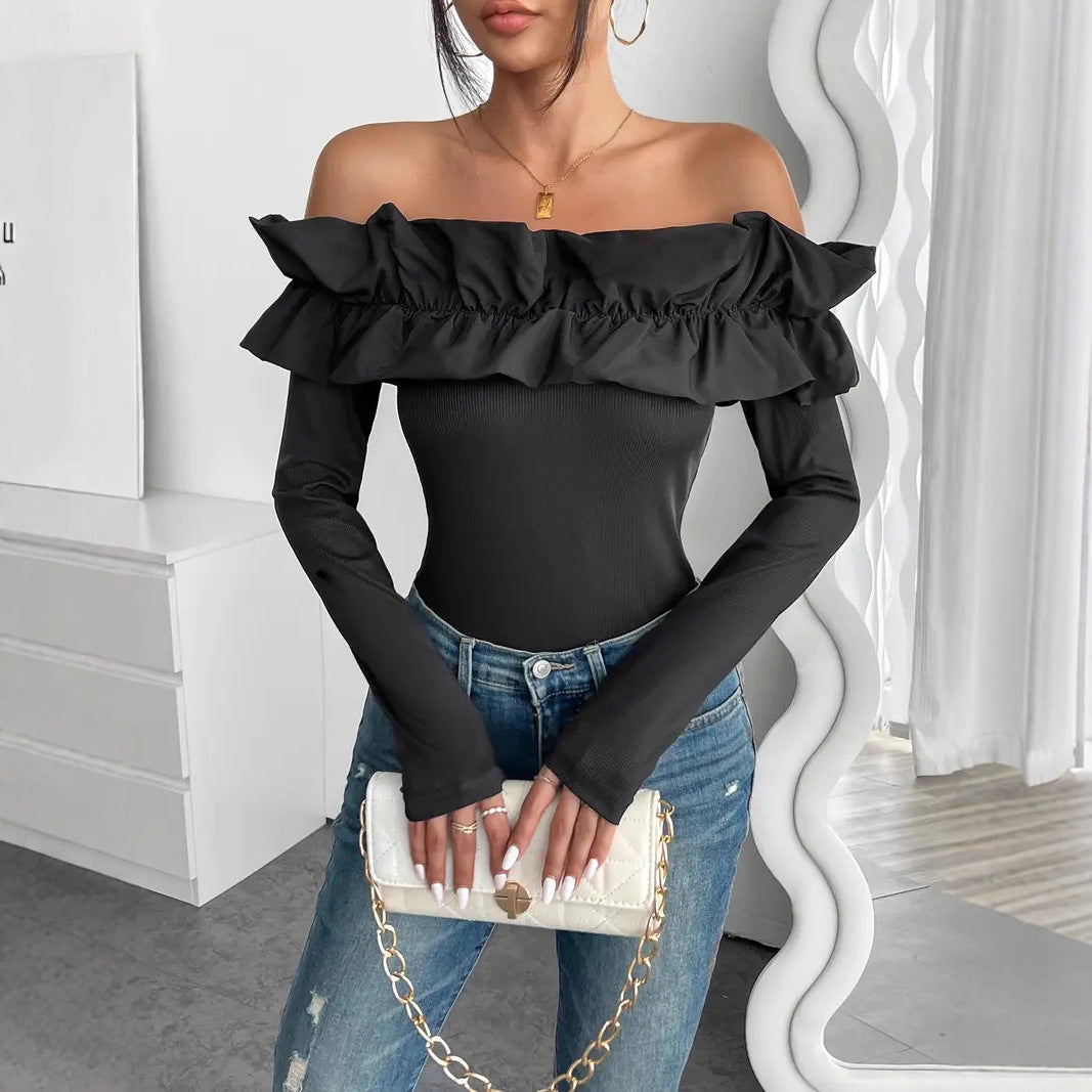 Damer Off-Shoulder Topp med Volanger Eva Jonsson-Eva Jonsson