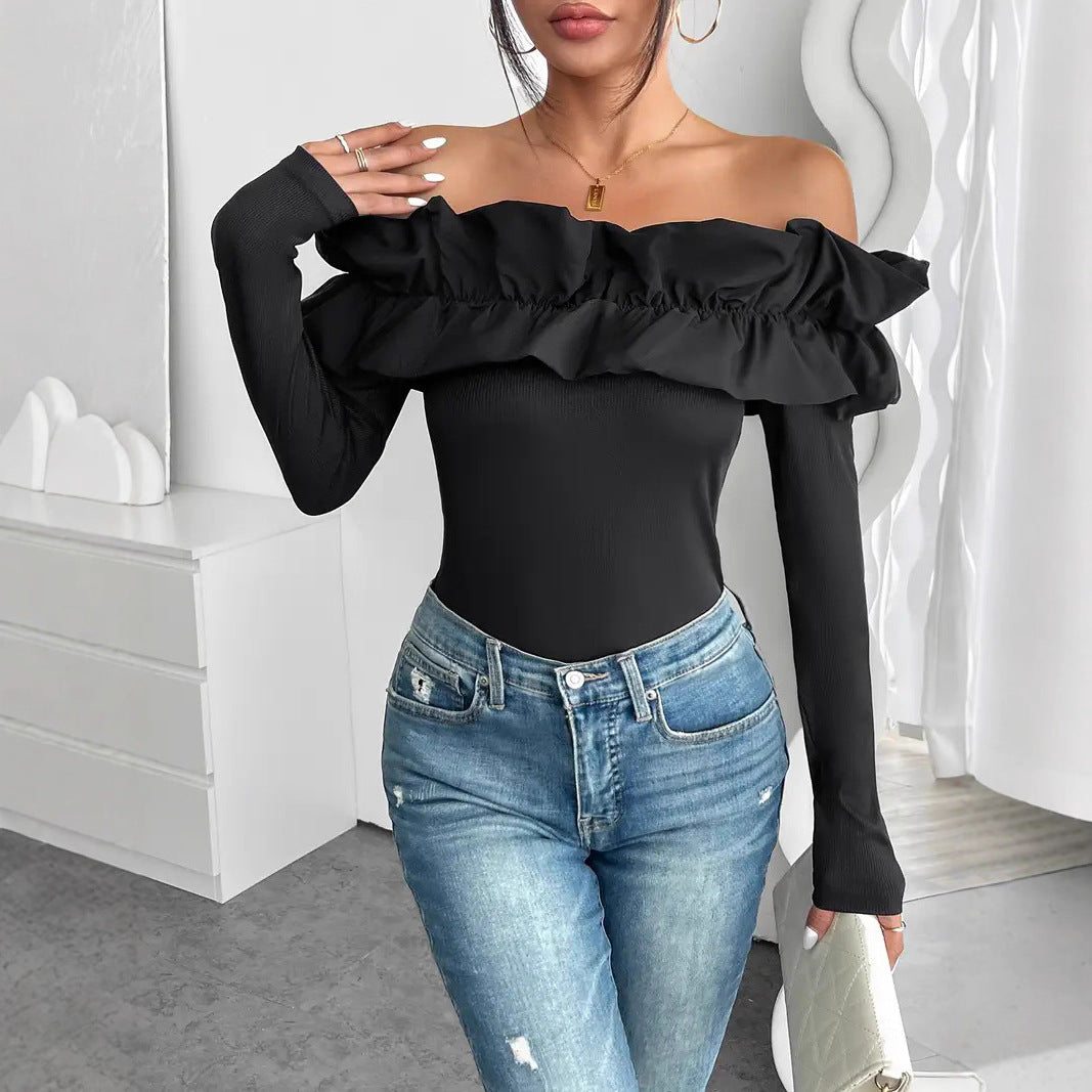 Damer Off-Shoulder Topp med Volanger Eva Jonsson-Eva Jonsson