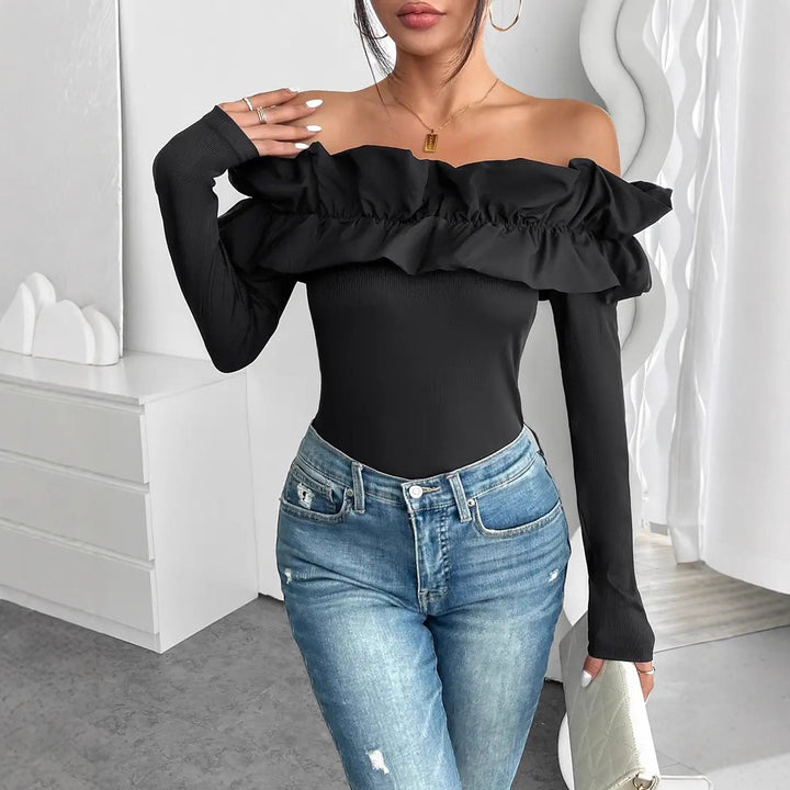 Damer Off-Shoulder Topp med Volanger Eva Jonsson-Eva Jonsson