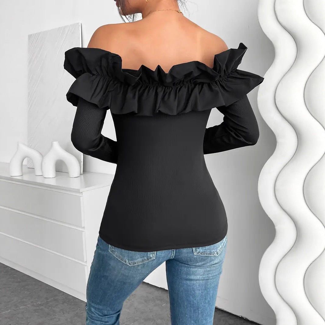 Damer Off-Shoulder Topp med Volanger Eva Jonsson-Eva Jonsson