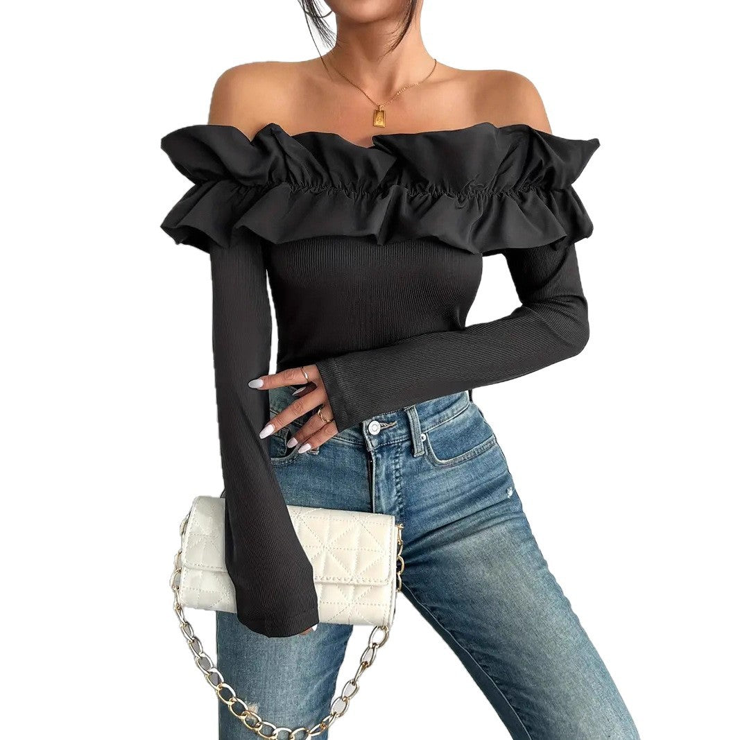 Damer Off-Shoulder Topp med Volanger Eva Jonsson-Eva Jonsson
