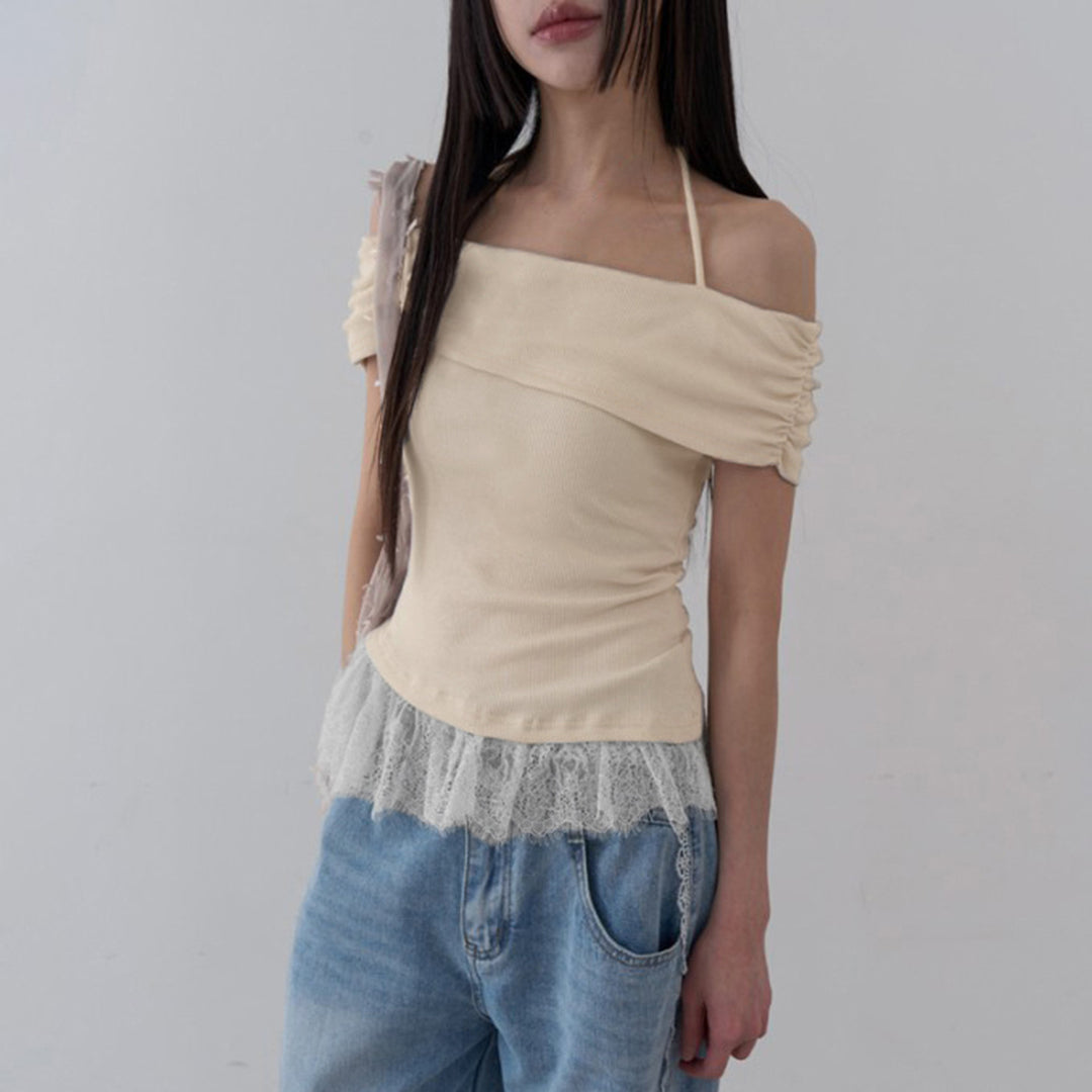 Damer Off-Shoulder Topp med Volangkant Mirla-Eva Jonsson