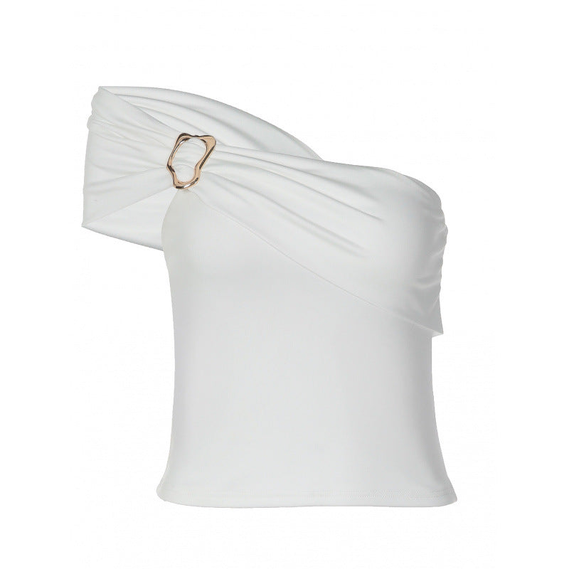 Damer Off-Shoulder Topp med dekorativt spänne-detalj Mirla-Eva Jonsson