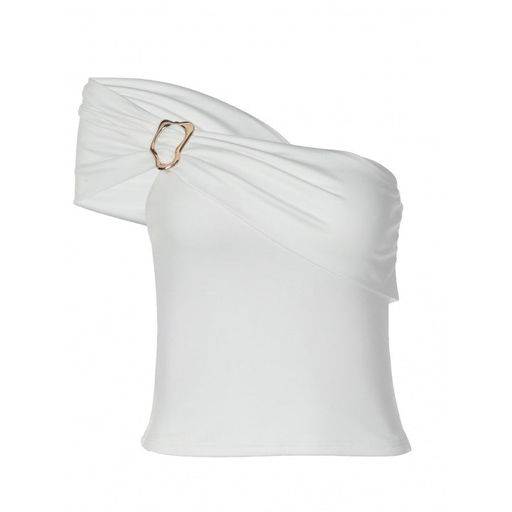 Damer Off-Shoulder Topp med dekorativt spänne-detalj Mirla-Eva Jonsson