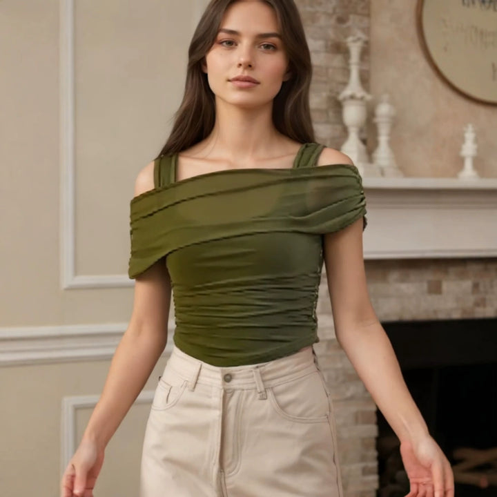 Damer Off-Shoulder Topp med drapering Mirla-Eva Jonsson