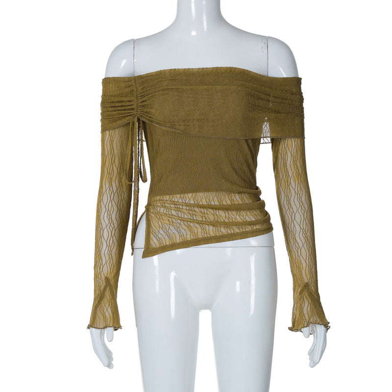 Damer Off-Shoulder Topp med fina volangdetaljer Mirla-Eva Jonsson