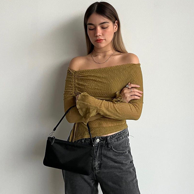 Damer Off-Shoulder Topp med fina volangdetaljer Mirla-Eva Jonsson