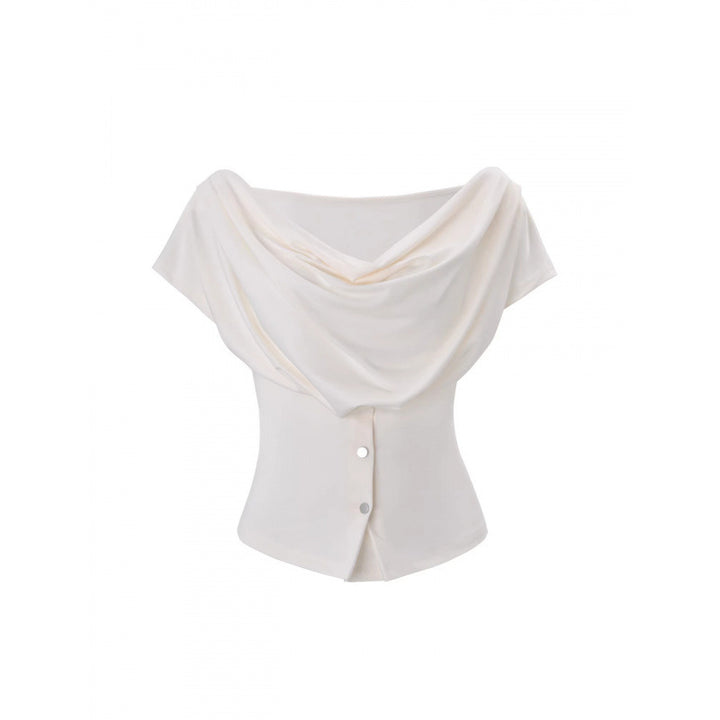 Damer Off-Shoulder Topp med knapppdetaljer Mirla-Eva Jonsson