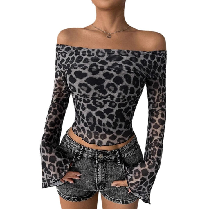 Damer Off-Shoulder Topp med leopardmönster Mirla-Eva Jonsson