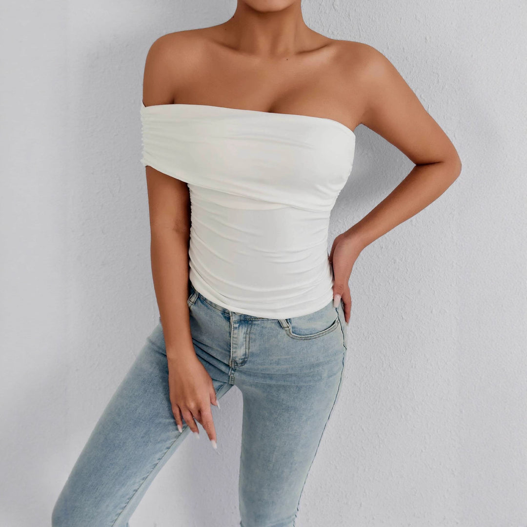 Damer Off-Shoulder Topp med raffinerade volangdetaljer Mirla-Eva Jonsson