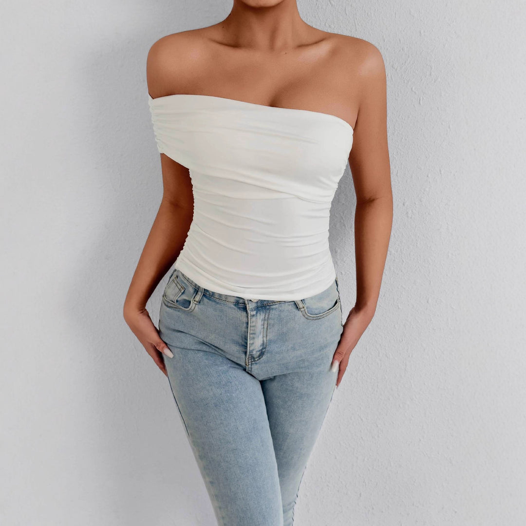 Damer Off-Shoulder Topp med raffinerade volangdetaljer Mirla-Eva Jonsson