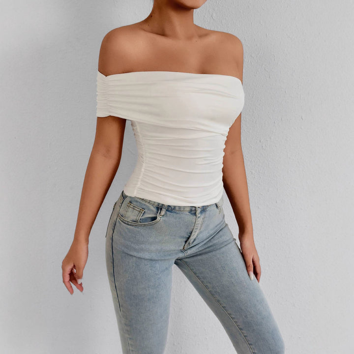 Damer Off-Shoulder Topp med raffinerade volangdetaljer Mirla-Eva Jonsson