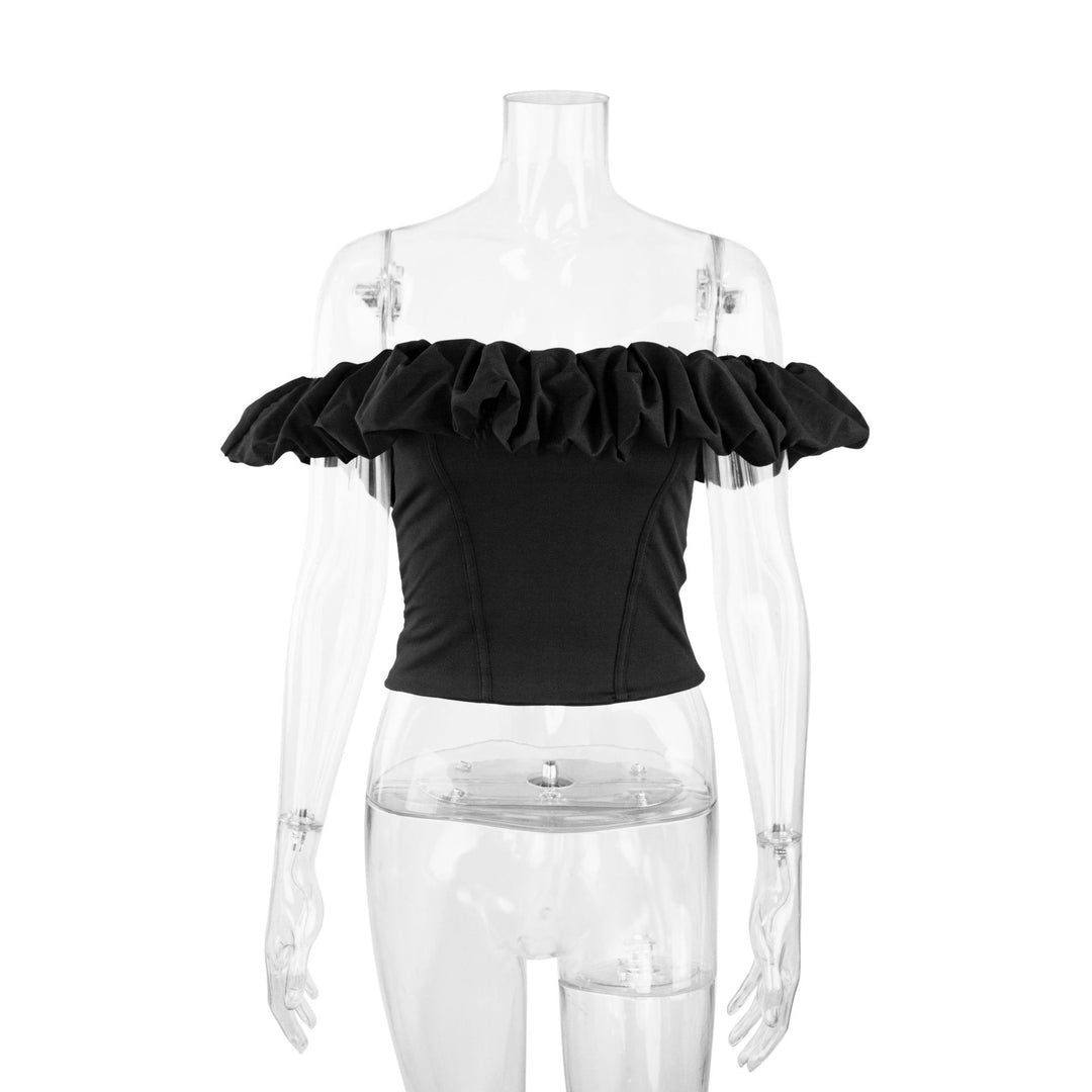 Damer Off-Shoulder Volangtröja med figursydd passform Mirla-Eva Jonsson