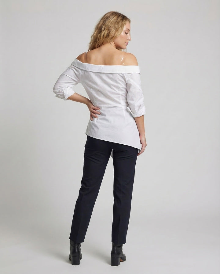 Damer Off Shoulder Wrap Blus-Eva Jonsson