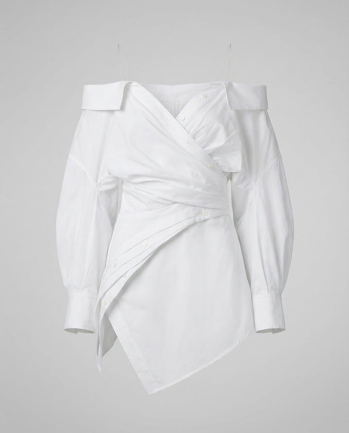 Damer Off Shoulder Wrap Blus-Eva Jonsson