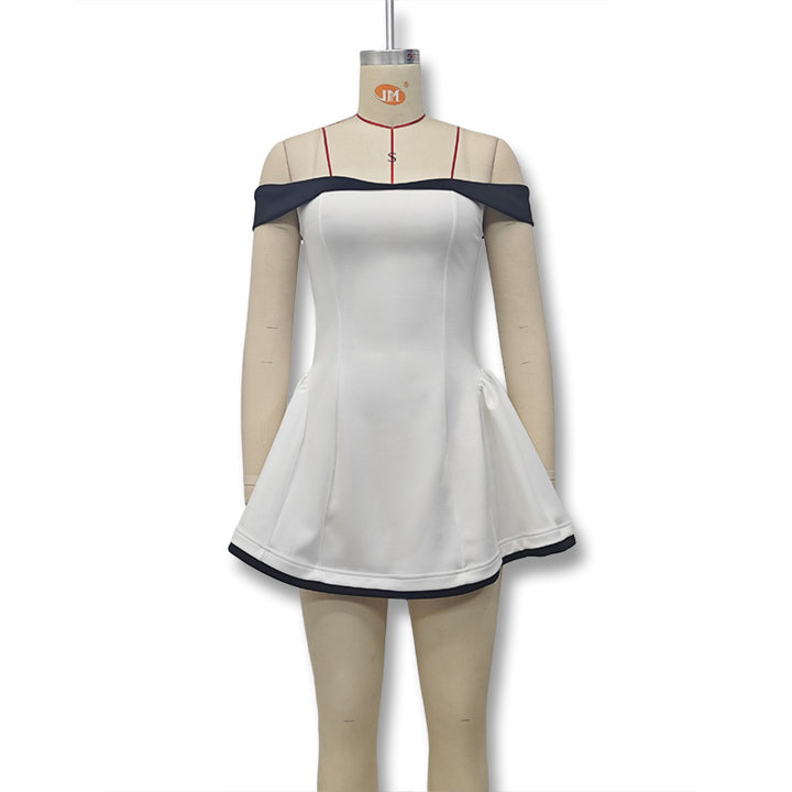 Damer Offshoulder Mini Dress med lekfull skärning Mirla-Eva Jonsson
