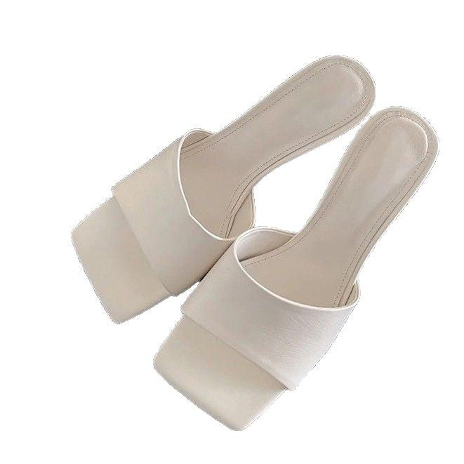 Damer Öppna Mules med Elegant Metallic-Ovanmaterial och Bekväm Blockklack Mirla-Eva Jonsson