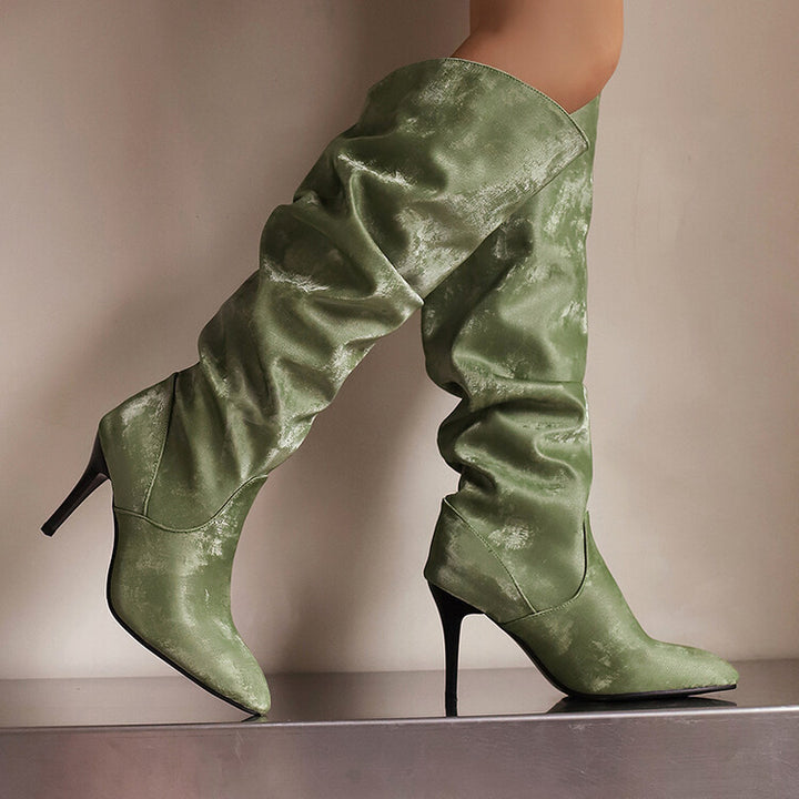 Damer Overknee-stövlar med elegant strukturdesign Mirla-Eva Jonsson