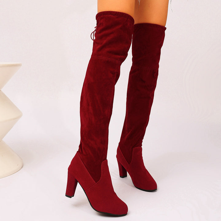 Damer Overknee-stövlar med modern design och elegant klack Eva Jonsson-Eva Jonsson