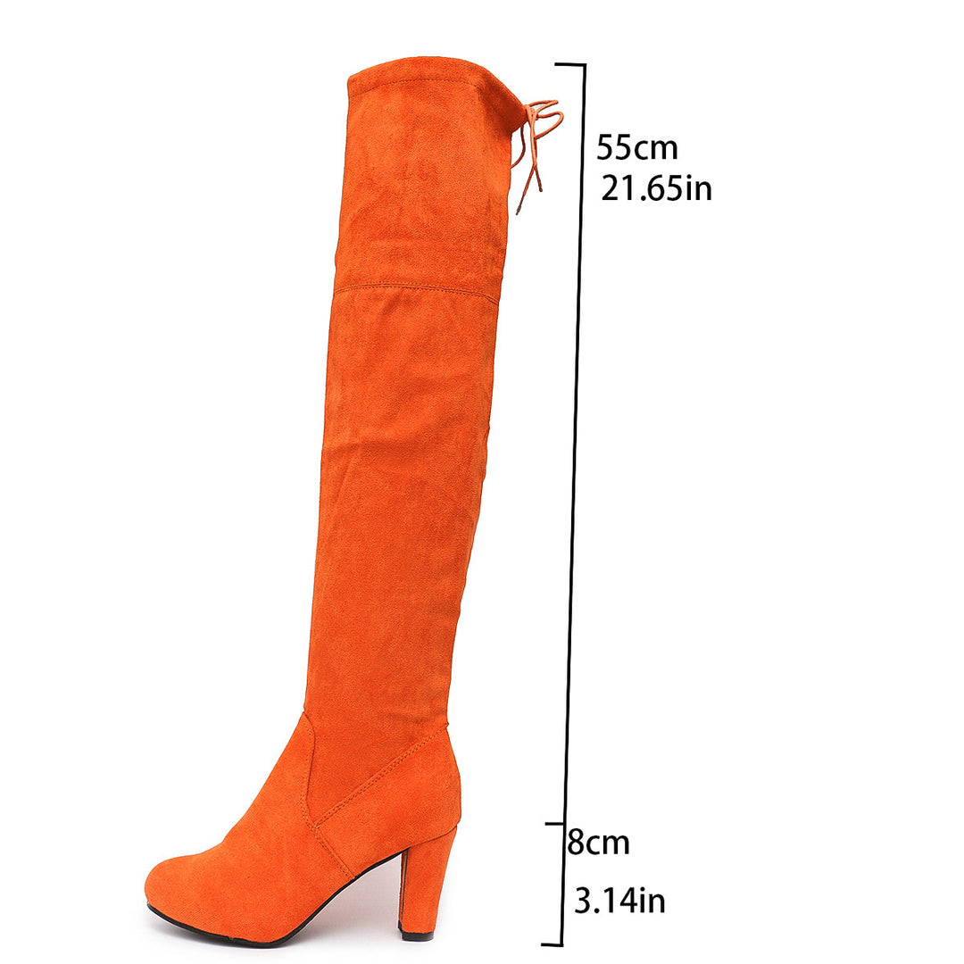 Damer Overknee-stövlar med modern design och elegant klack Eva Jonsson-Eva Jonsson