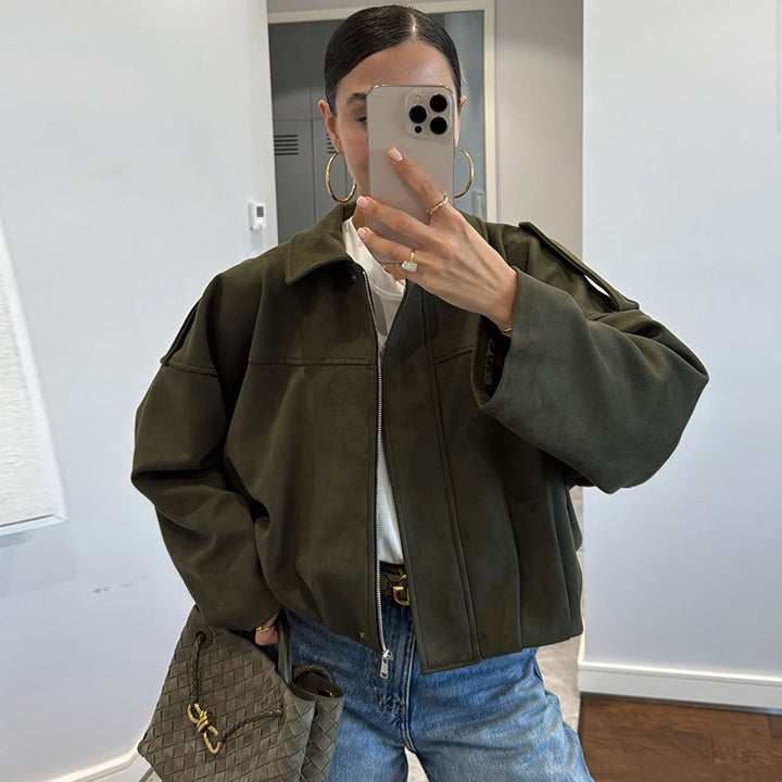Damer Oversize-Camouflagejacka Mirla-Eva Jonsson