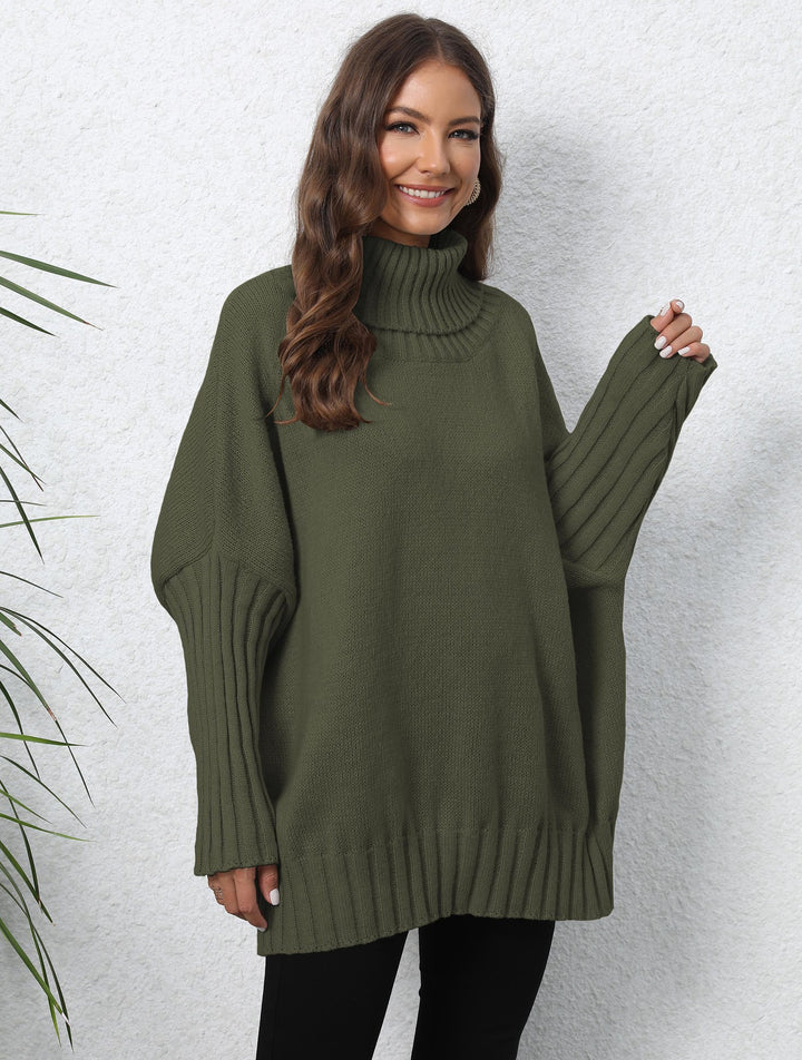 Damer Oversize Rollkrage Tröja med strukturerad stickning Mirla-Eva Jonsson