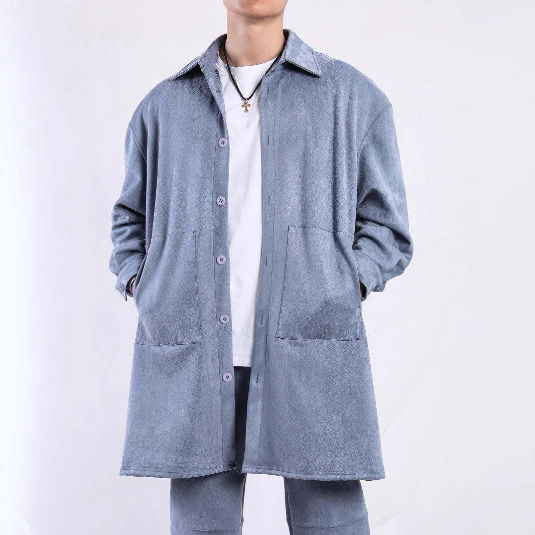 Damer Oversize Skjortjacka i mjukt Suede med stora fickor Eva Jonsson-Eva Jonsson