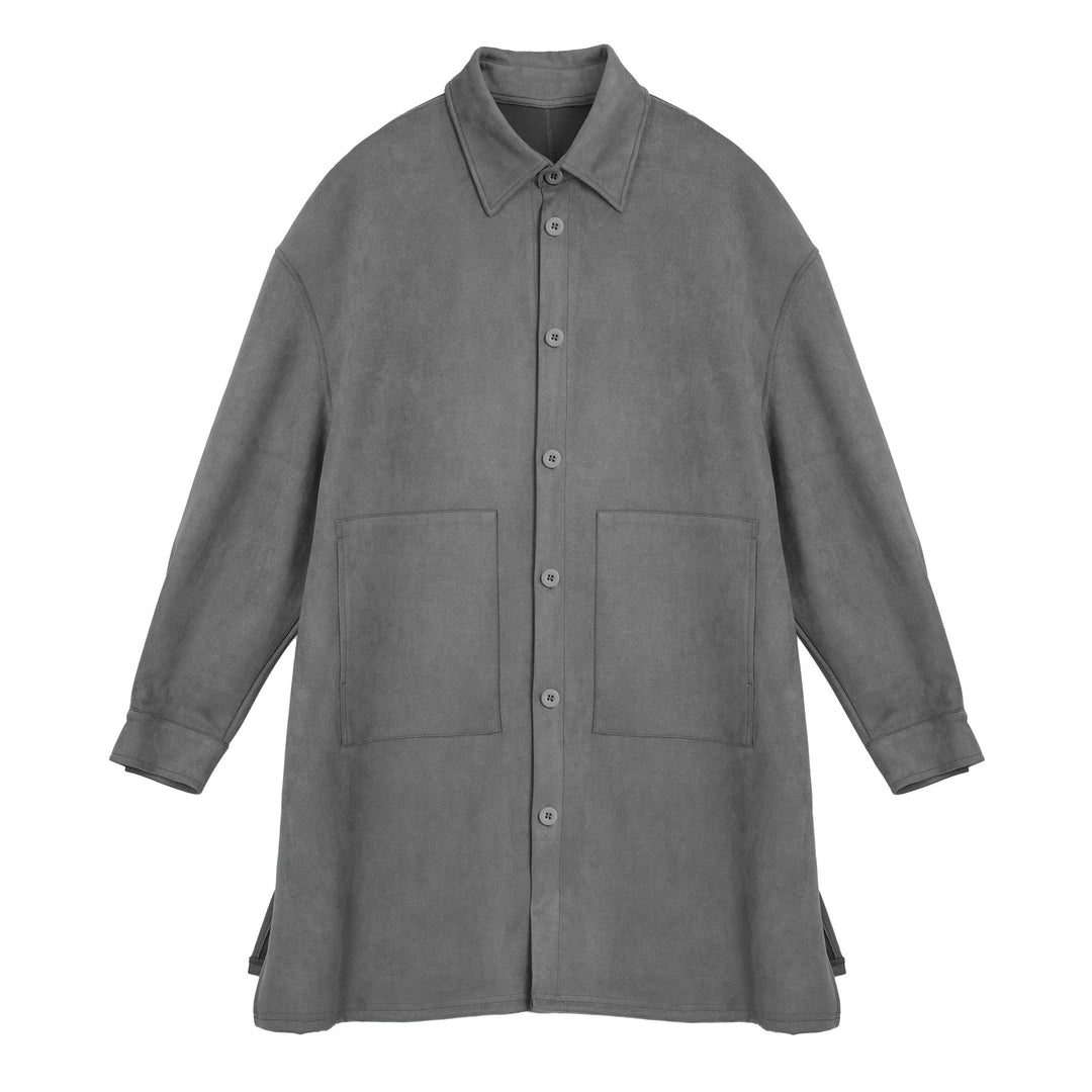 Damer Oversize Skjortjacka i mjukt Suede med stora fickor Eva Jonsson-Eva Jonsson