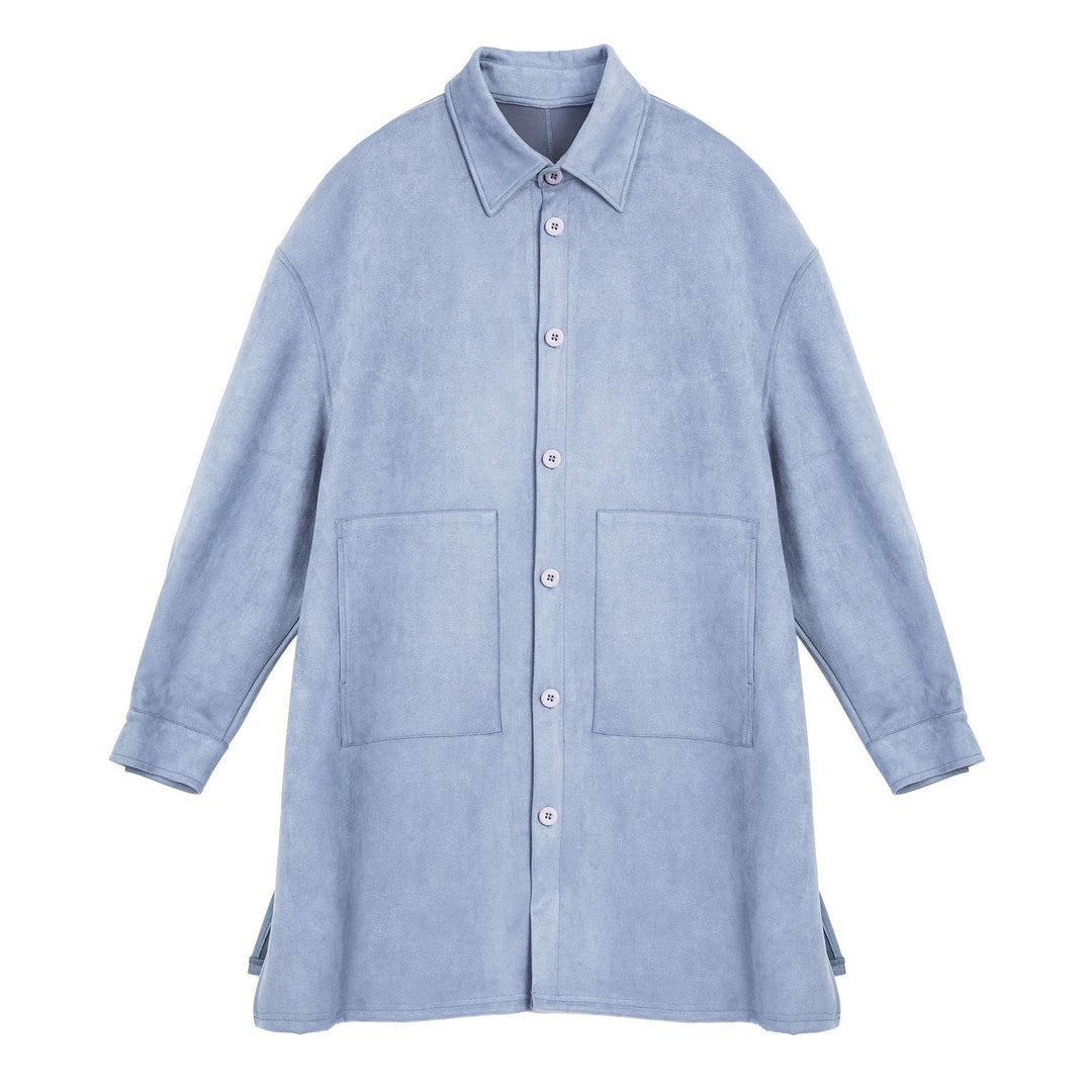 Damer Oversize Skjortjacka i mjukt Suede med stora fickor Eva Jonsson-Eva Jonsson