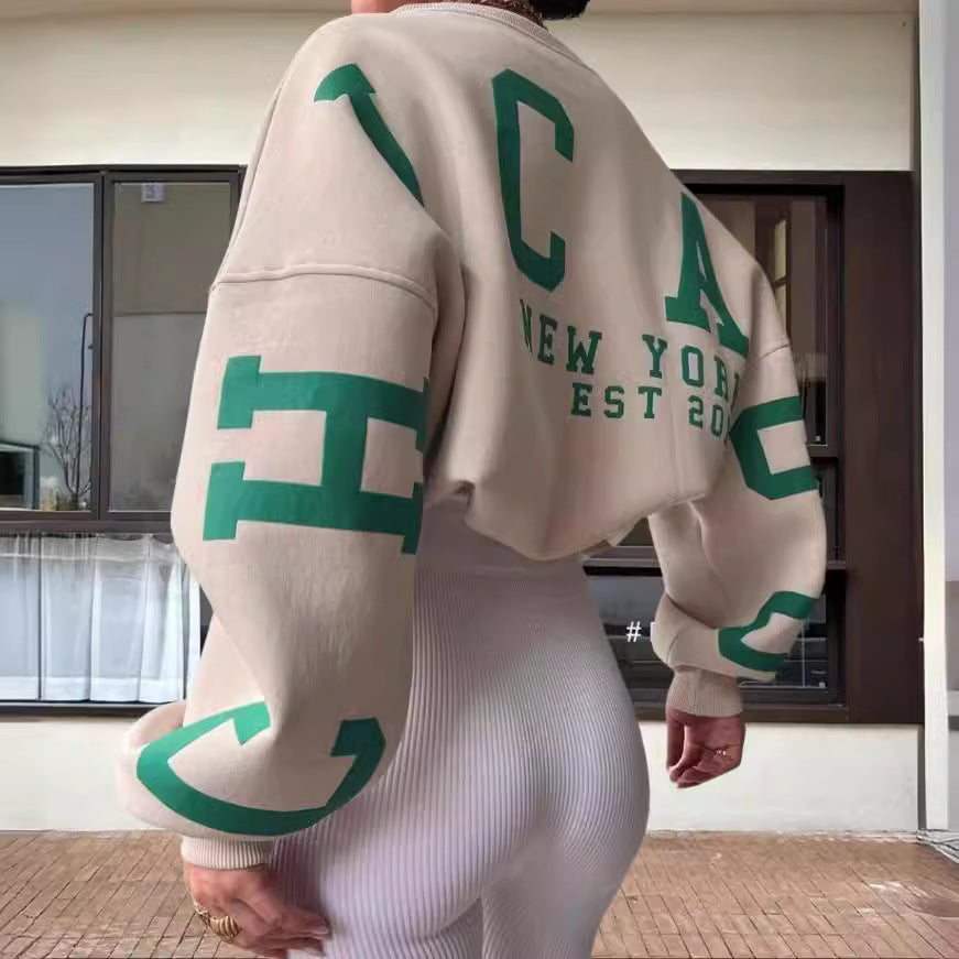 Damer Oversize Sweatshirt med grafiska accenter Mirla-Eva Jonsson