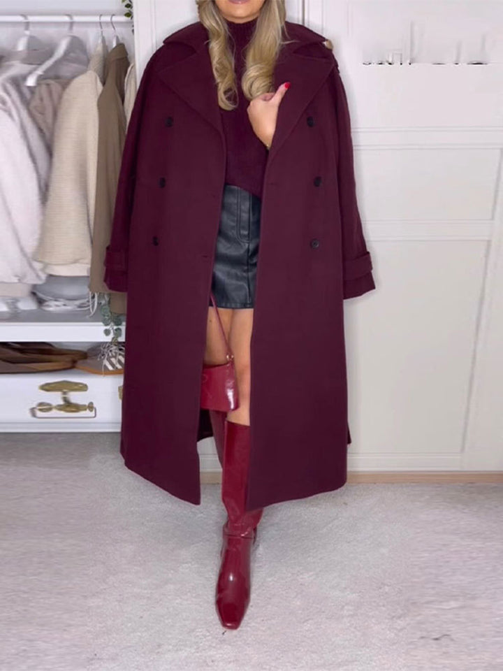 Damer Oversize-Trenchcoat med dubbelknäppning och rymliga fickor Eva Jonsson-Eva Jonsson