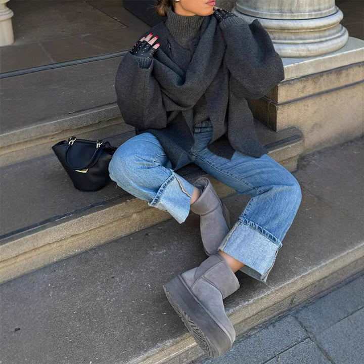 Damer Oversize Ulljacka Eva Jonsson-Eva Jonsson