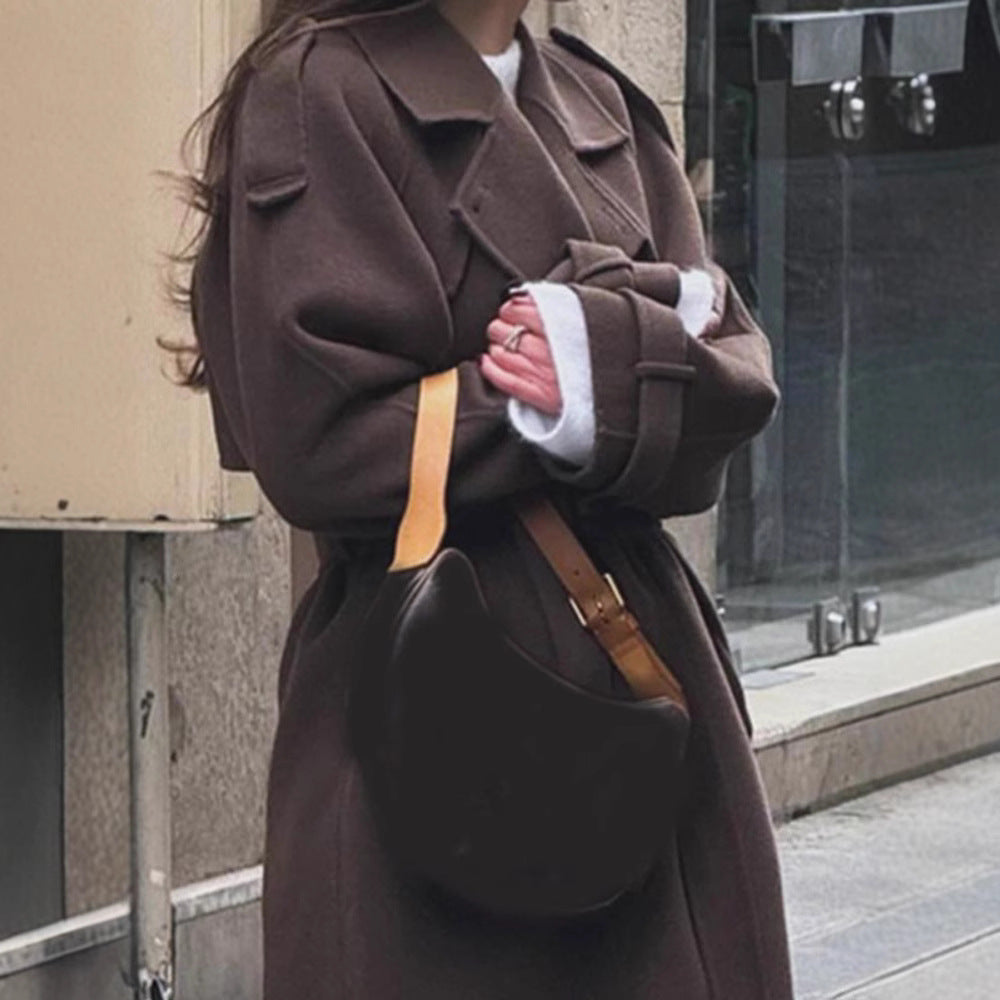 Damer Oversize Vinterkappa med elegant revers och praktiska fickor Eva Jonsson-Eva Jonsson