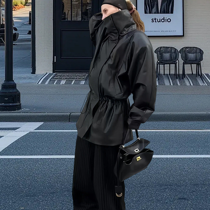 Damer Oversize-termojacka med hög krage och strukturerad yta Mirla-Eva Jonsson