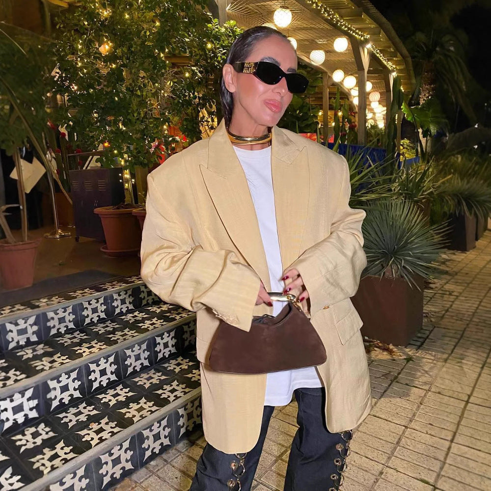 Damer Oversized Blazer i högkvalitativt linne Mirla-Eva Jonsson
