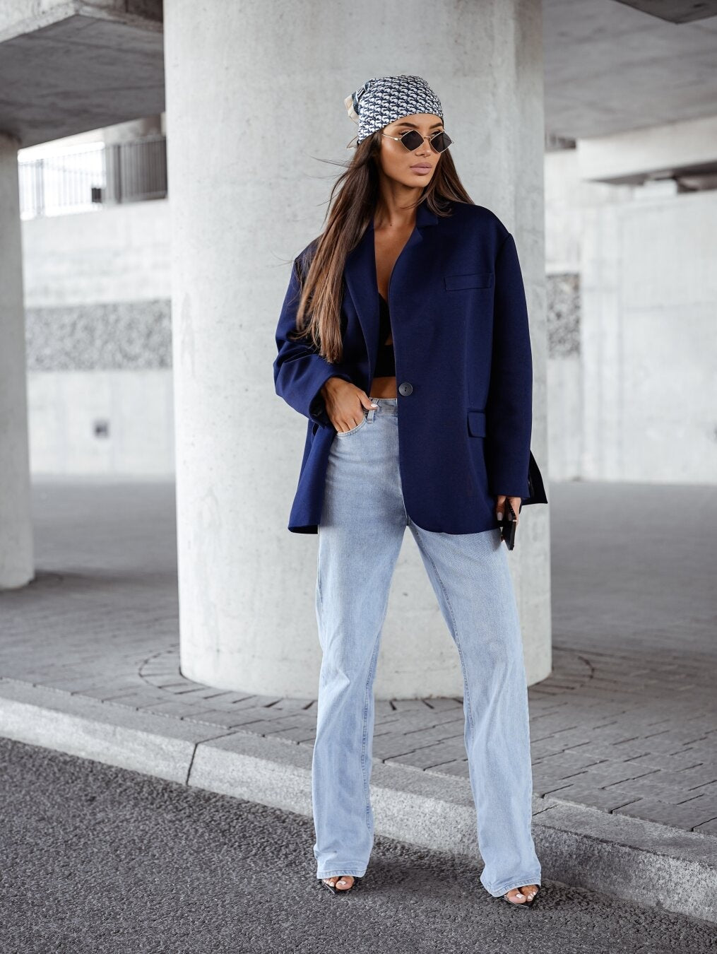 Damer Oversized Blazer med avslappnad skärning från Mirla-Eva Jonsson