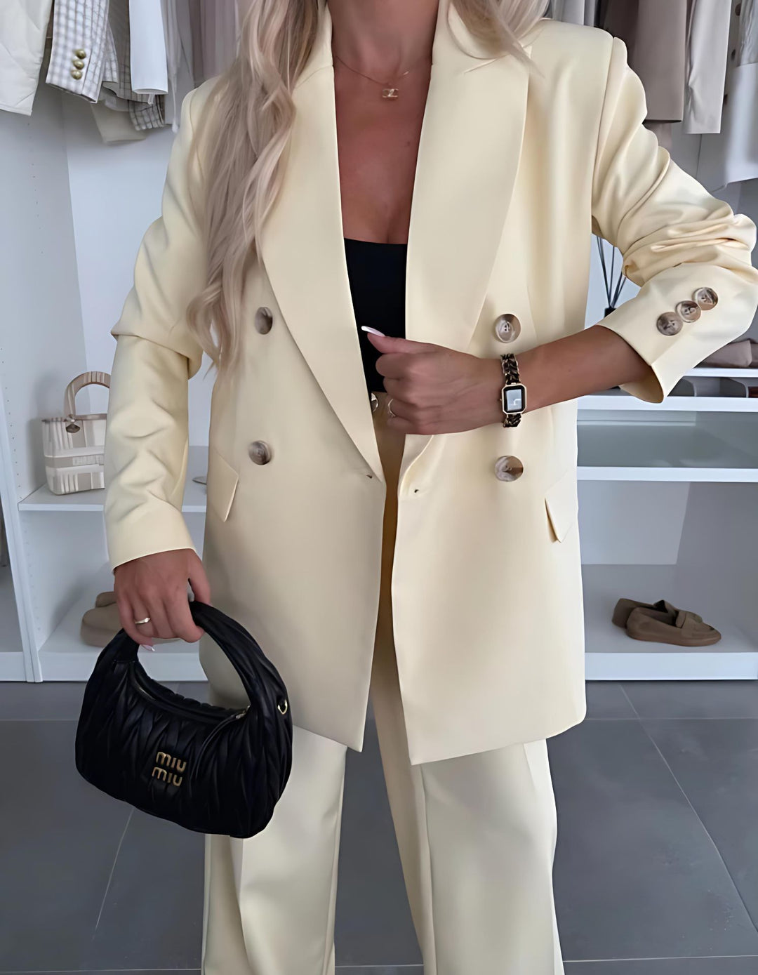 Damer Oversized Blazer med dubbelknäppning Mirla-Eva Jonsson