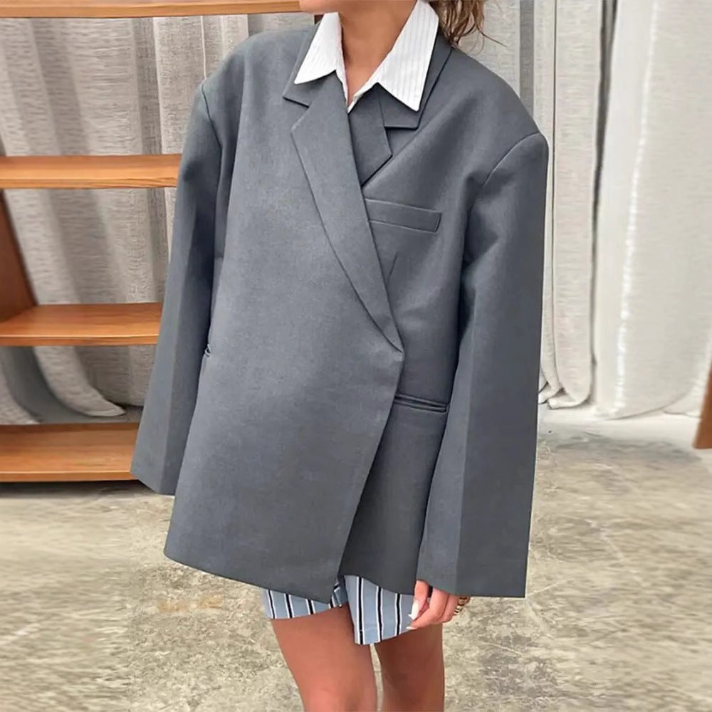 Damer Oversized Blazer med elegant ficka och snyggt slag Mirla-Eva Jonsson