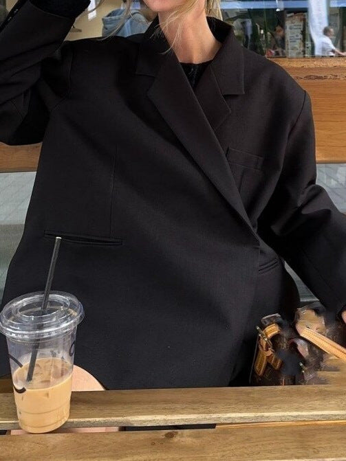 Damer Oversized Blazer med elegant ficka och snyggt slag Mirla-Eva Jonsson