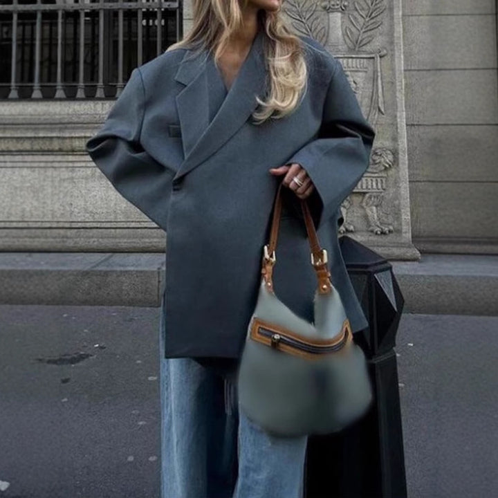 Damer Oversized Blazer med elegant ficka och snyggt slag Mirla-Eva Jonsson