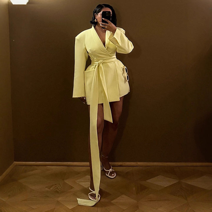 Damer Oversized Blazer med justerbart bälte Mirla-Eva Jonsson