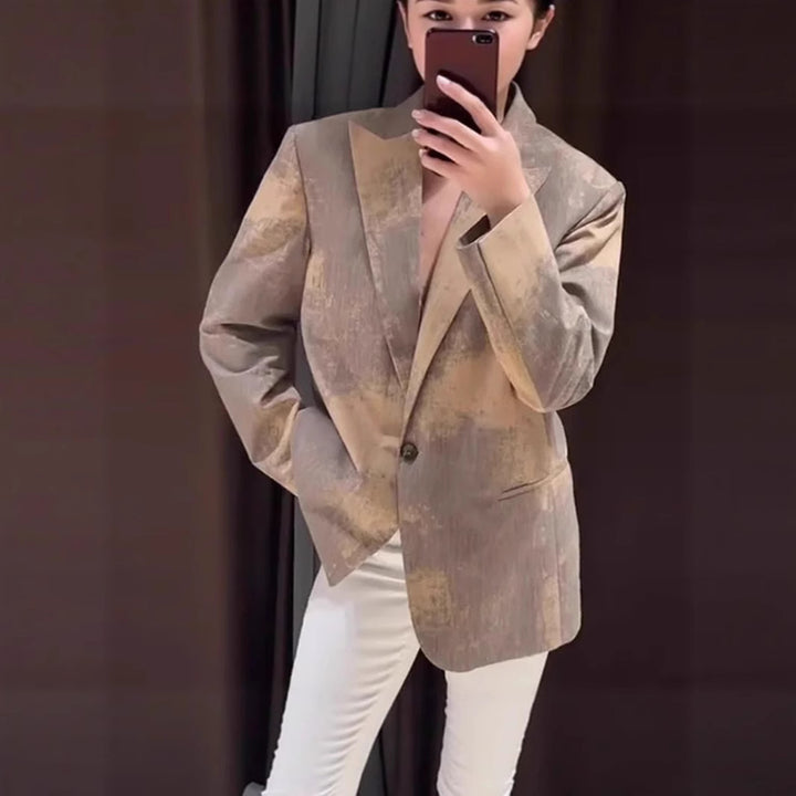 Damer Oversized Blazer med konstfull färgövergång Mirla-Eva Jonsson