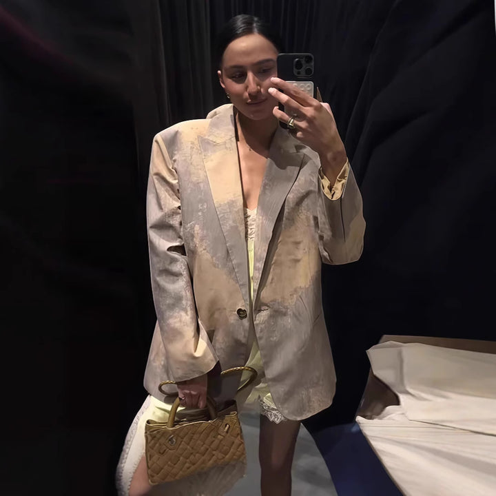 Damer Oversized Blazer med konstfull färgövergång Mirla-Eva Jonsson