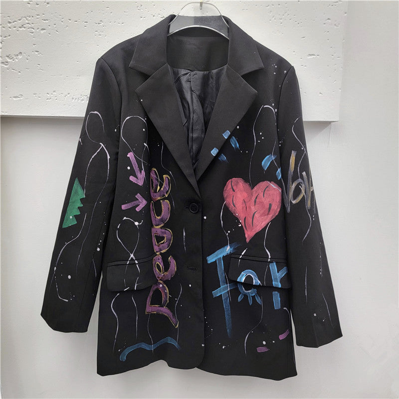 Damer Oversized Blazer med konstnärliga broderier Mirla-Eva Jonsson