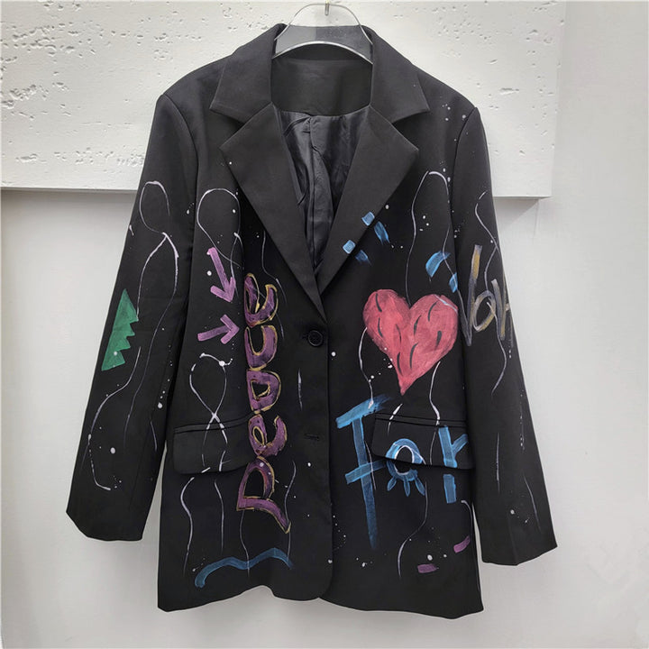 Damer Oversized Blazer med konstnärliga broderier Mirla-Eva Jonsson