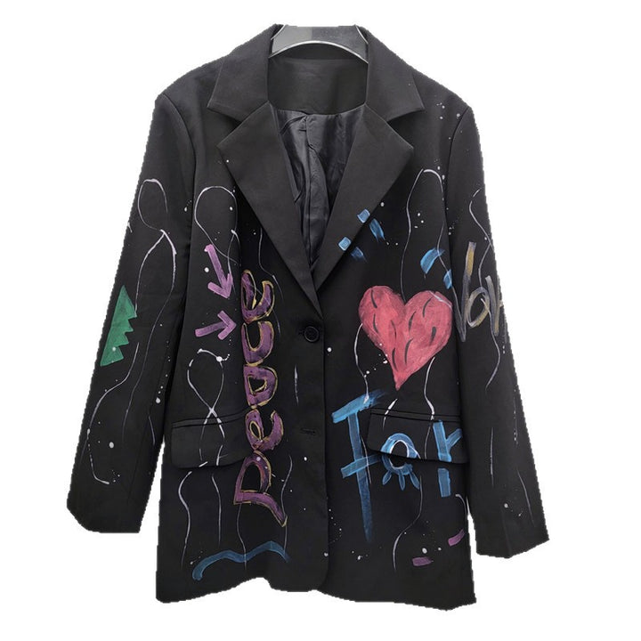 Damer Oversized Blazer med konstnärliga broderier Mirla-Eva Jonsson